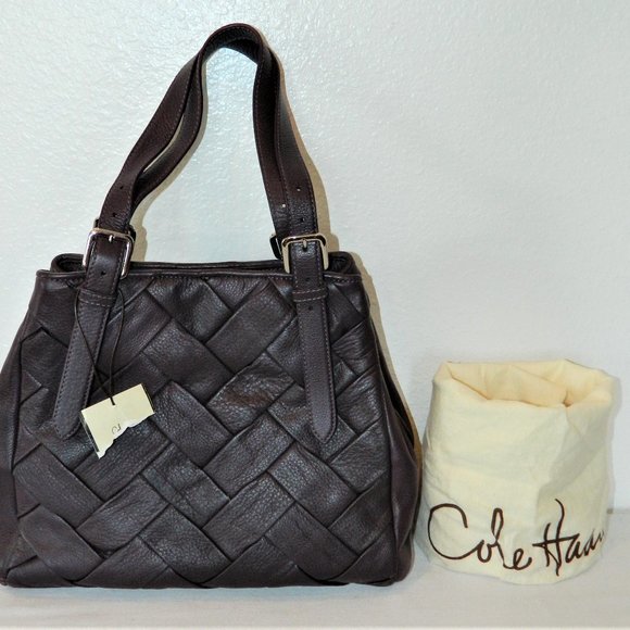 Cole Haan Leather Weave Satchel - Picture 12 of 12